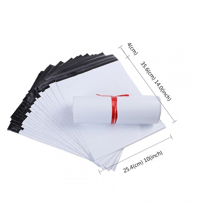 MAIL M 100 - Poly Mail Bags Medium Size 10"x14" Waterproof, Tear-Resistant, Self-Seal Postal Bags - 100 Pieces