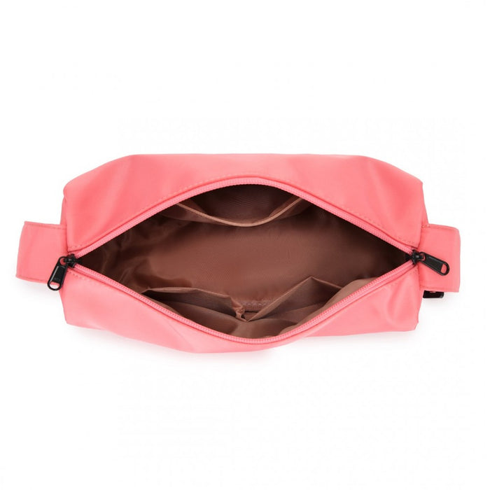 MSM2425 - Miss Lulu Vintage Chic Lightweight Water-Resistant Crossbody Bag - Pink