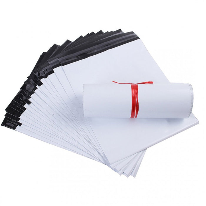 MAIL M 100 - Poly Mail Bags Medium Size 10"x14" Waterproof, Tear-Resistant, Self-Seal Postal Bags - 100 Pieces