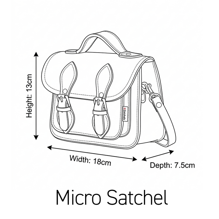 Handmade Leather Micro Satchel - Pastel Daffodil Yellow