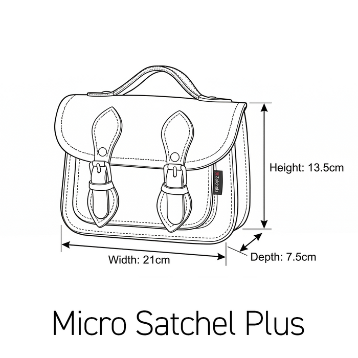 Handmade Leather Micro Satchel - Burnt Orange