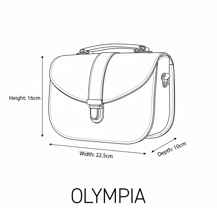 Olympia Handmade Leather Bag - Marsala Red