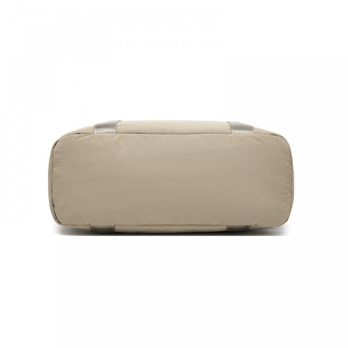 TVK2515 - Kono Comfortable and Easy-Carry Large-Capacity Travel Tote with Laptop Sleeve, Trolley Sleeve and Crossbody Strap - Khaki