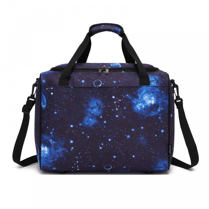 TVK2526 - Kono Spacious Airline-Approved Cabin Travel Duffel (40×30×20 cm) - Roomy Weekender with U-Zip Opening - Galaxy Blue