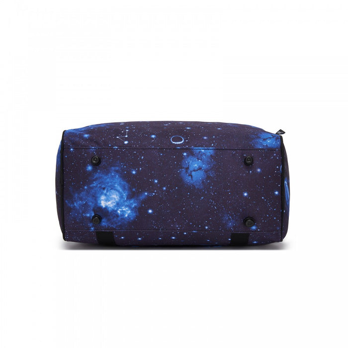 TVK2526 - Kono Spacious Airline-Approved Cabin Travel Duffel (40×30×20 cm) - Roomy Weekender with U-Zip Opening - Galaxy Blue
