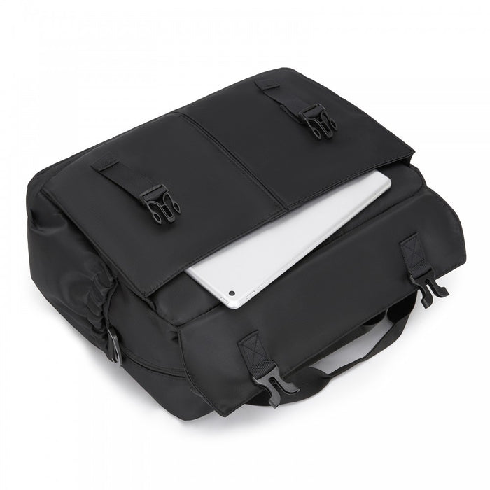 TVK2613 - Kono Expandable Cabin Travel Bag 40×30×20cm - Large Capacity, Water-Resistant, Multi-Compartment Weekend & Carry-On Tote - Black