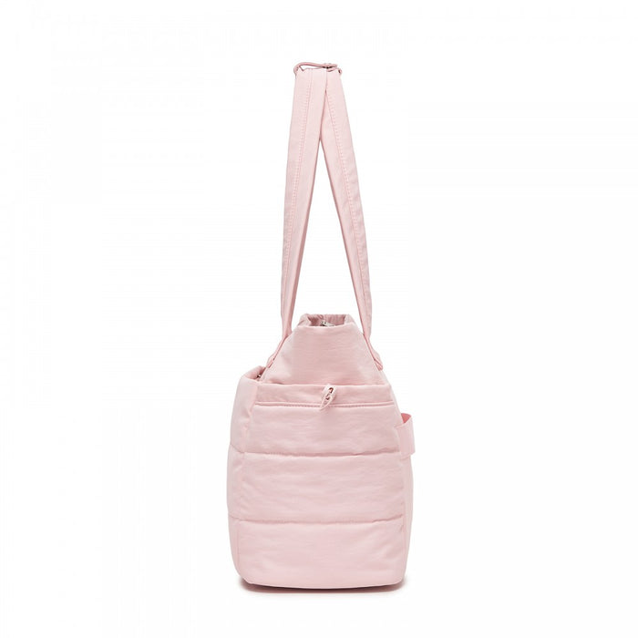 TVN2621 - 2-Piece Women's Tote Bag Set, Water Repellent Handbag with Laptop Compartment for Commute Travel And Outings - Pink
