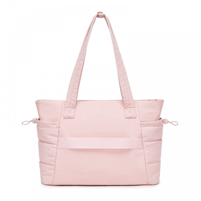TVN2621 - 2-Piece Women's Tote Bag Set, Water Repellent Handbag with Laptop Compartment for Commute Travel And Outings - Pink