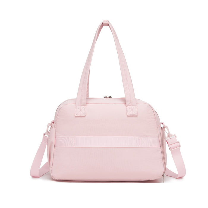 TVN2622 - 24L Lightweight Quilted Women’s Travel Bag Set with Shoe Compartment for Gym Maternity Commute - Pink