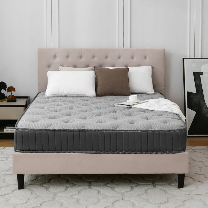 MTS009 - Good Nite 18cm Medium Firm Memory Foam and Bonnell Spring Mattress – Pressure Relief, Cooler Sleep - 150x190x18cm