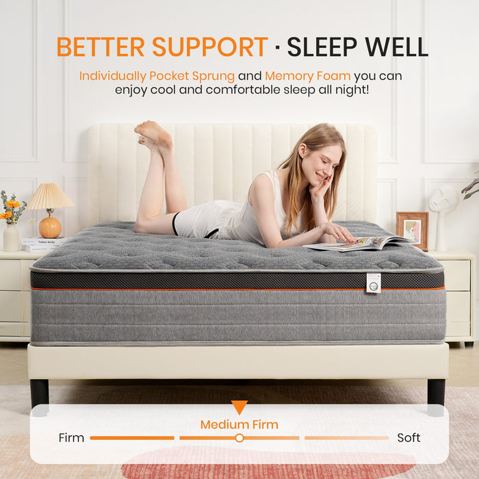 MTS007 - Good Nite 7-Zone Hybrid Pocket Springs Medium-Firm Mattress with 3D Breathable Fabric - 150×190×25cm