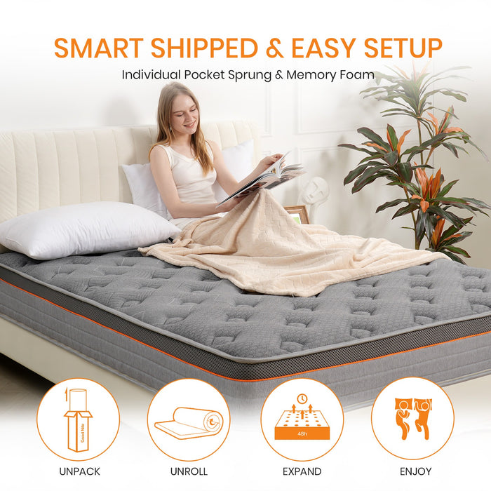MTS007 - Good Nite 7-Zone Hybrid Pocket Springs Medium-Firm Mattress with 3D Breathable Fabric - 150×190×25cm
