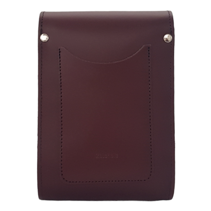 Handmade Leather Festival Phone Bag - Marsala Red