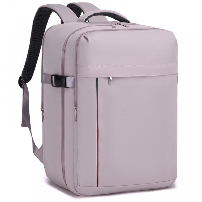 BPK2524L- Kono 32L Upgraded Large Cabin Backpack, 17.3 Inch Laptop Rucksack with Breathable Pressure-Relief Straps & Luggage Trolley Strap for Business Travel - Purple