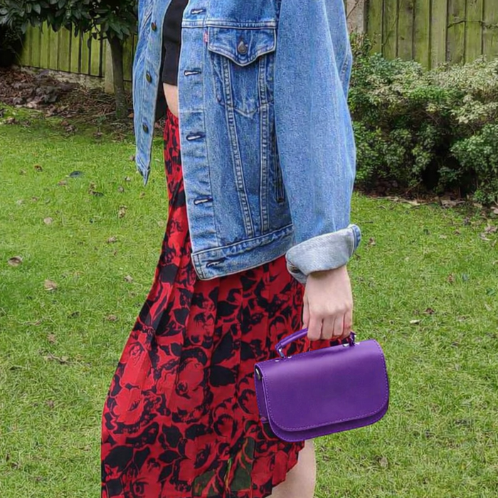 Aura Handmade Leather Bag - Purple